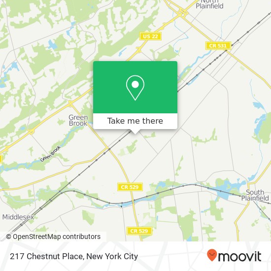 Mapa de 217 Chestnut Place, 217 Chestnut Pl, Piscataway Township, NJ 08854, USA