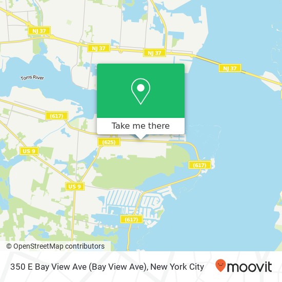 Mapa de 350 E Bay View Ave (Bay View Ave), Ocean Gate, NJ 08740