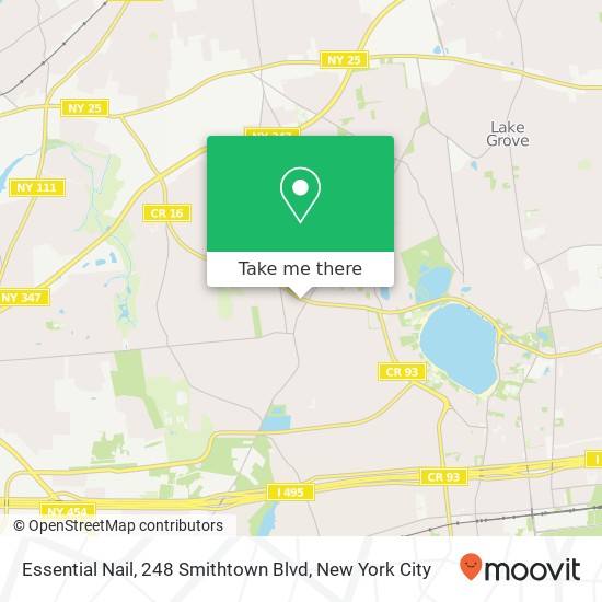 Essential Nail, 248 Smithtown Blvd map