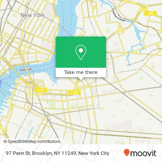 Mapa de 97 Penn St, Brooklyn, NY 11249