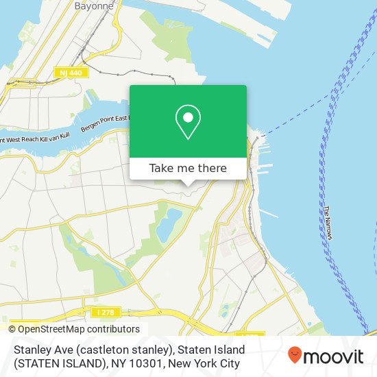 Stanley Ave (castleton stanley), Staten Island (STATEN ISLAND), NY 10301 map