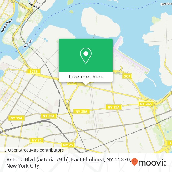 Mapa de Astoria Blvd (astoria 79th), East Elmhurst, NY 11370