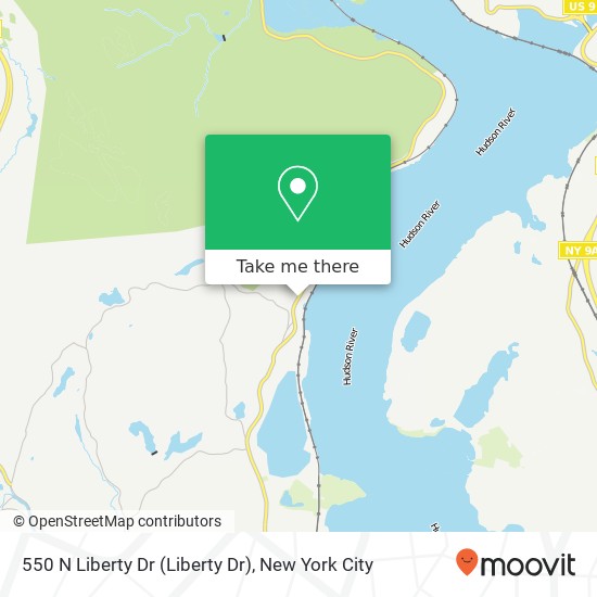Mapa de 550 N Liberty Dr (Liberty Dr), Tomkins Cove, NY 10986