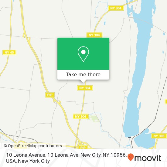 Mapa de 10 Leona Avenue, 10 Leona Ave, New City, NY 10956, USA