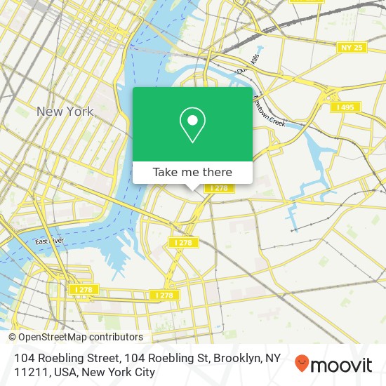 104 Roebling Street, 104 Roebling St, Brooklyn, NY 11211, USA map