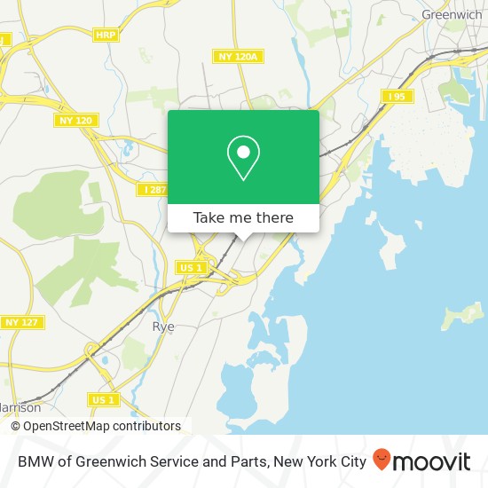 Mapa de BMW of Greenwich Service and Parts, 110 Midland Ave