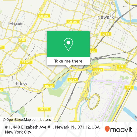 # 1, 440 Elizabeth Ave # 1, Newark, NJ 07112, USA map