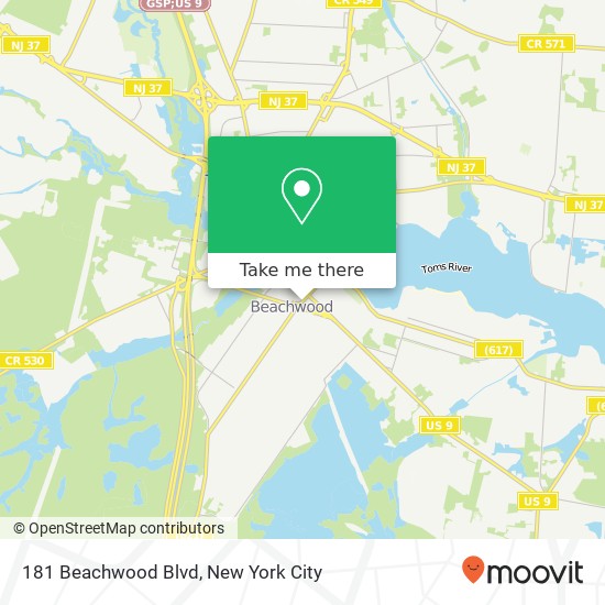 181 Beachwood Blvd, Beachwood, NJ 08722 map