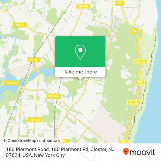 180 Piermont Road, 180 Piermont Rd, Closter, NJ 07624, USA map