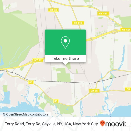 Mapa de Terry Road, Terry Rd, Sayville, NY, USA