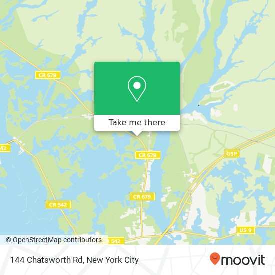 Mapa de 144 Chatsworth Rd, Tuckerton, NJ 08087