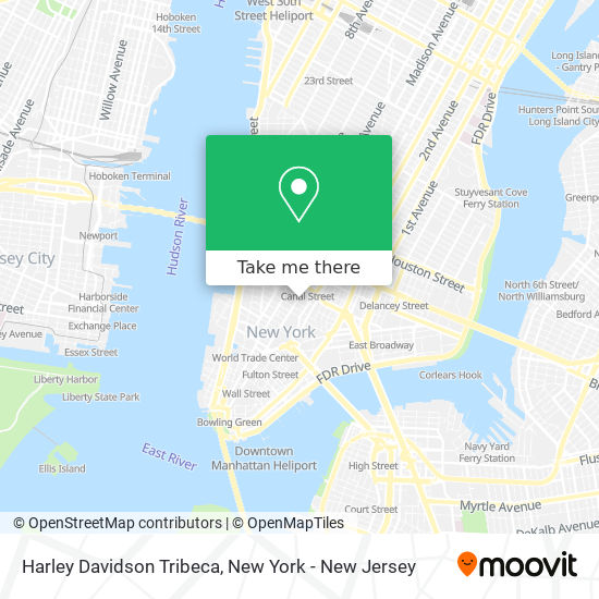 Mapa de Harley Davidson Tribeca