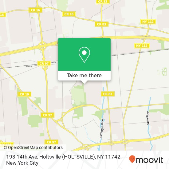 Mapa de 193 14th Ave, Holtsville (HOLTSVILLE), NY 11742