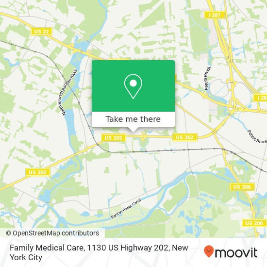 Mapa de Family Medical Care, 1130 US Highway 202