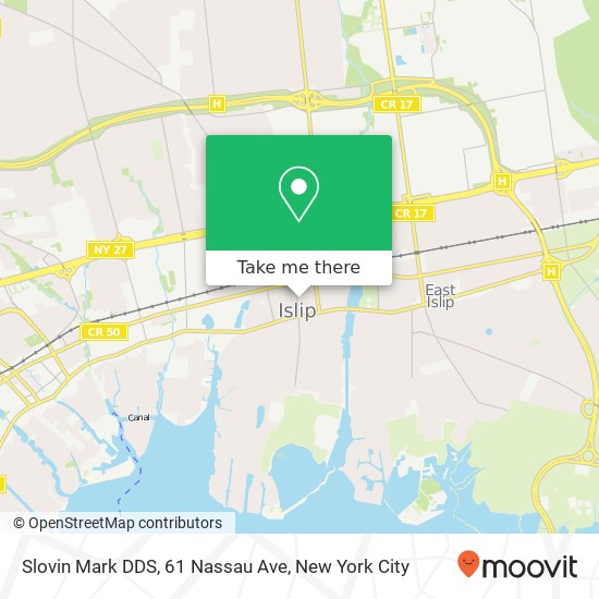 Slovin Mark DDS, 61 Nassau Ave map