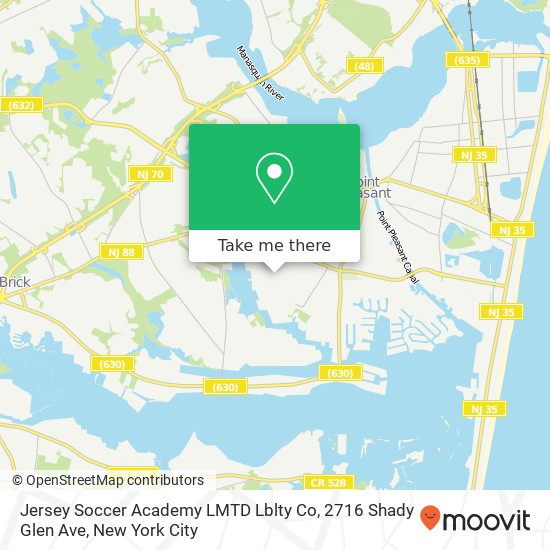 Jersey Soccer Academy LMTD Lblty Co, 2716 Shady Glen Ave map