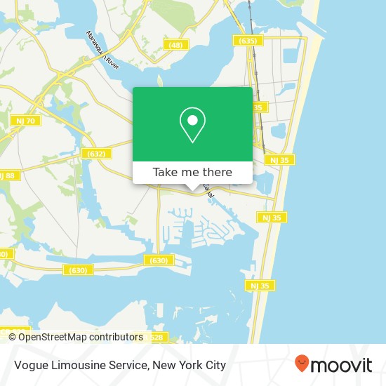 Mapa de Vogue Limousine Service