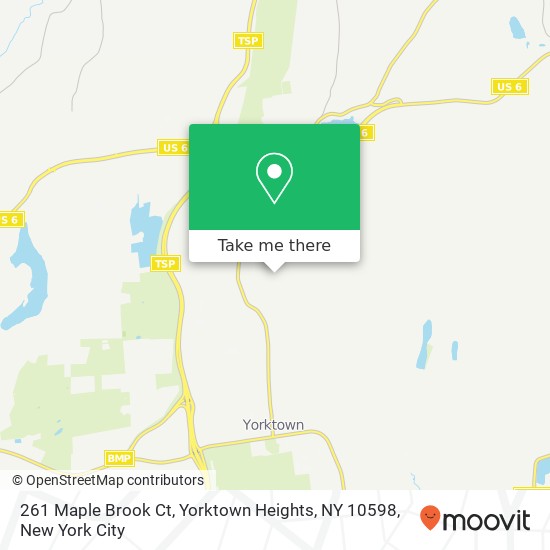 Mapa de 261 Maple Brook Ct, Yorktown Heights, NY 10598