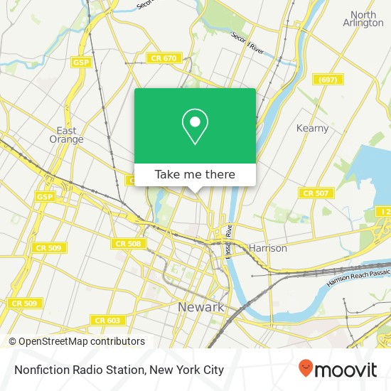 Mapa de Nonfiction Radio Station