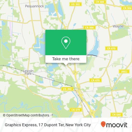 Graphics Express, 17 Dupont Ter map