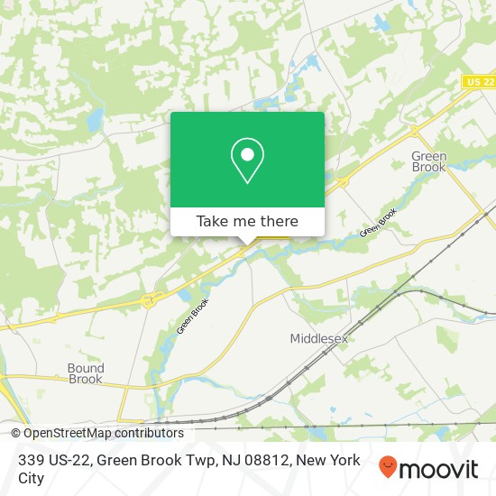 Mapa de 339 US-22, Green Brook Twp, NJ 08812