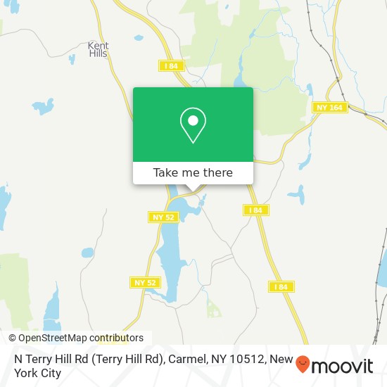 Mapa de N Terry Hill Rd (Terry Hill Rd), Carmel, NY 10512