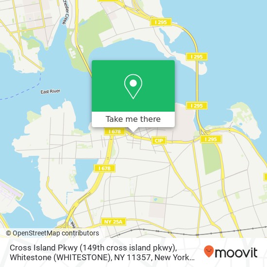 Mapa de Cross Island Pkwy (149th cross island pkwy), Whitestone (WHITESTONE), NY 11357