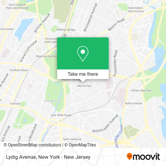 Lydig Avenue map