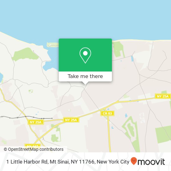 Mapa de 1 Little Harbor Rd, Mt Sinai, NY 11766