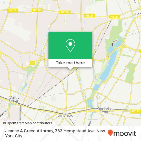 Mapa de Jeanne A Greco Attorney, 363 Hempstead Ave