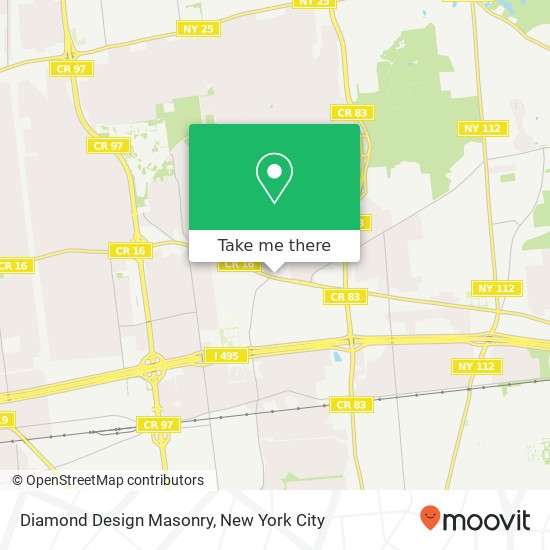 Mapa de Diamond Design Masonry, 719 Horseblock Rd