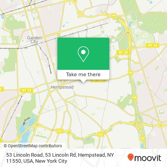 53 Lincoln Road, 53 Lincoln Rd, Hempstead, NY 11550, USA map