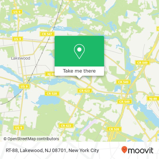 RT-88, Lakewood, NJ 08701 map