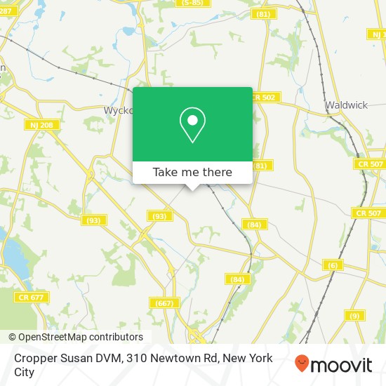 Cropper Susan DVM, 310 Newtown Rd map