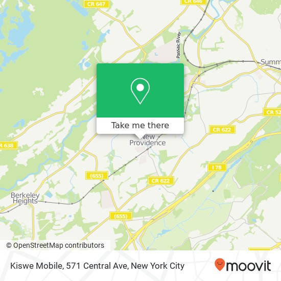 Mapa de Kiswe Mobile, 571 Central Ave