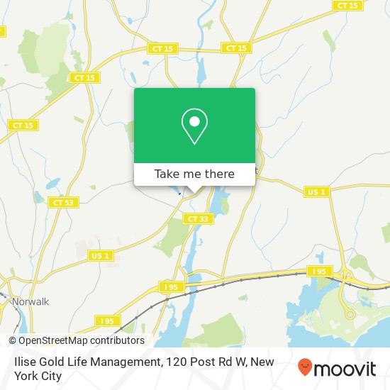 Ilise Gold Life Management, 120 Post Rd W map