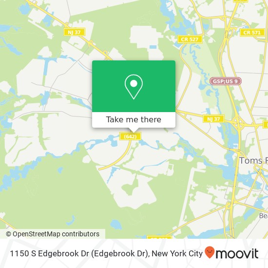 1150 S Edgebrook Dr (Edgebrook Dr), Toms River, NJ 08757 map