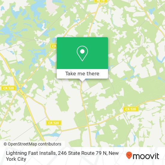 Mapa de Lightning Fast Installs, 246 State Route 79 N