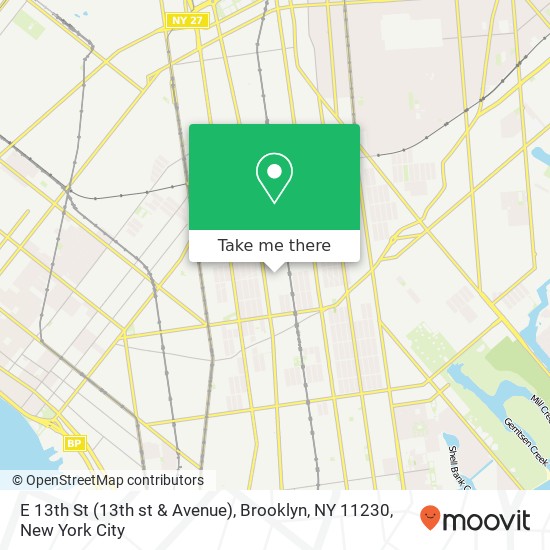 E 13th St (13th st & Avenue), Brooklyn, NY 11230 map