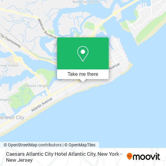 Caesars Atlantic City Hotel Atlantic City map