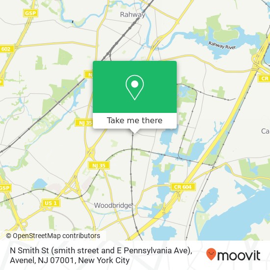 N Smith St (smith street and E Pennsylvania Ave), Avenel, NJ 07001 map