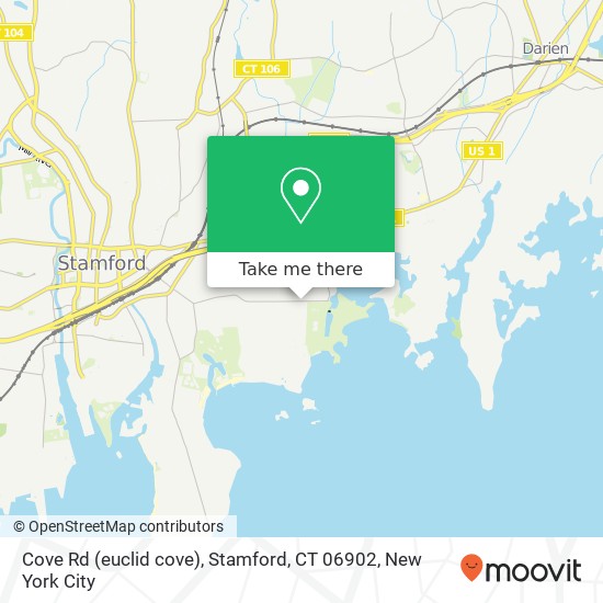 Mapa de Cove Rd (euclid cove), Stamford, CT 06902