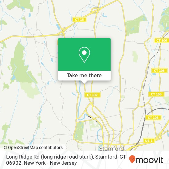 Mapa de Long Ridge Rd (long ridge road stark), Stamford, CT 06902