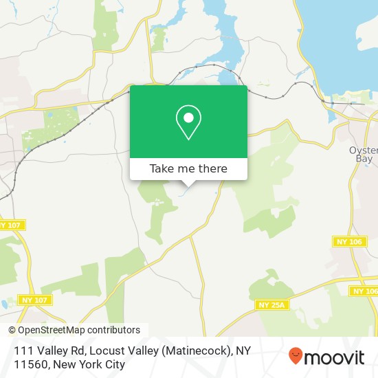 Mapa de 111 Valley Rd, Locust Valley (Matinecock), NY 11560