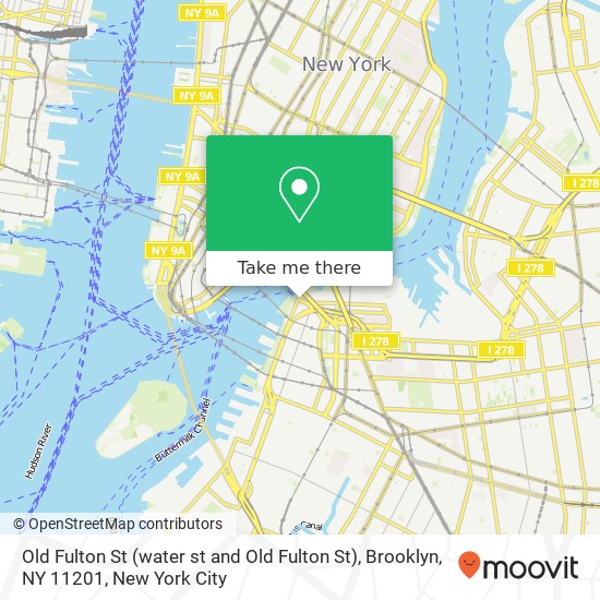 Old Fulton St (water st and Old Fulton St), Brooklyn, NY 11201 map