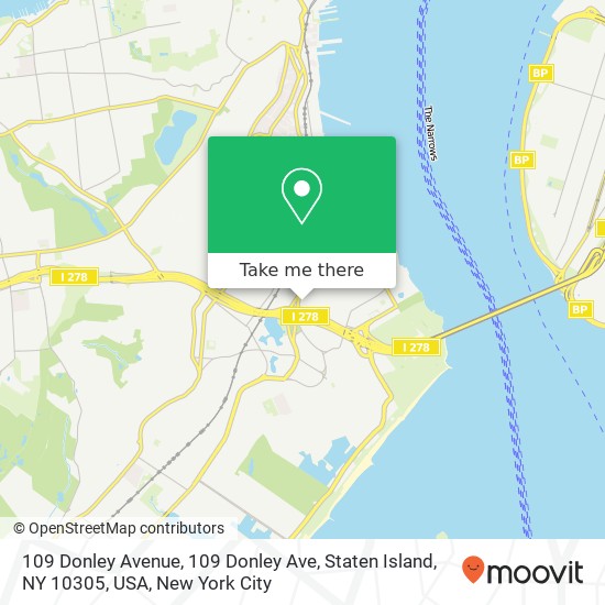 109 Donley Avenue, 109 Donley Ave, Staten Island, NY 10305, USA map