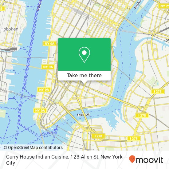 Mapa de Curry House Indian Cuisine, 123 Allen St