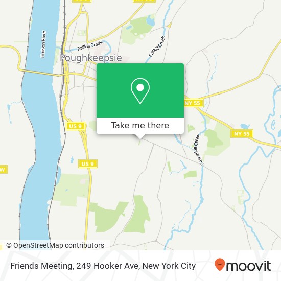 Mapa de Friends Meeting, 249 Hooker Ave