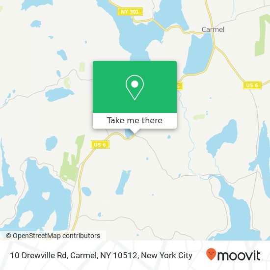 Mapa de 10 Drewville Rd, Carmel, NY 10512