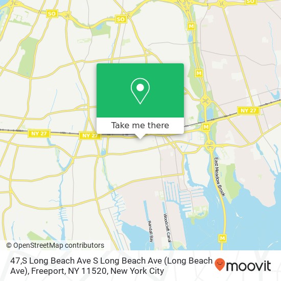 Mapa de 47,S Long Beach Ave S Long Beach Ave (Long Beach Ave), Freeport, NY 11520